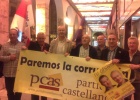Candidatos y simpatizantes de PCAS en los Soportales de Antón.
